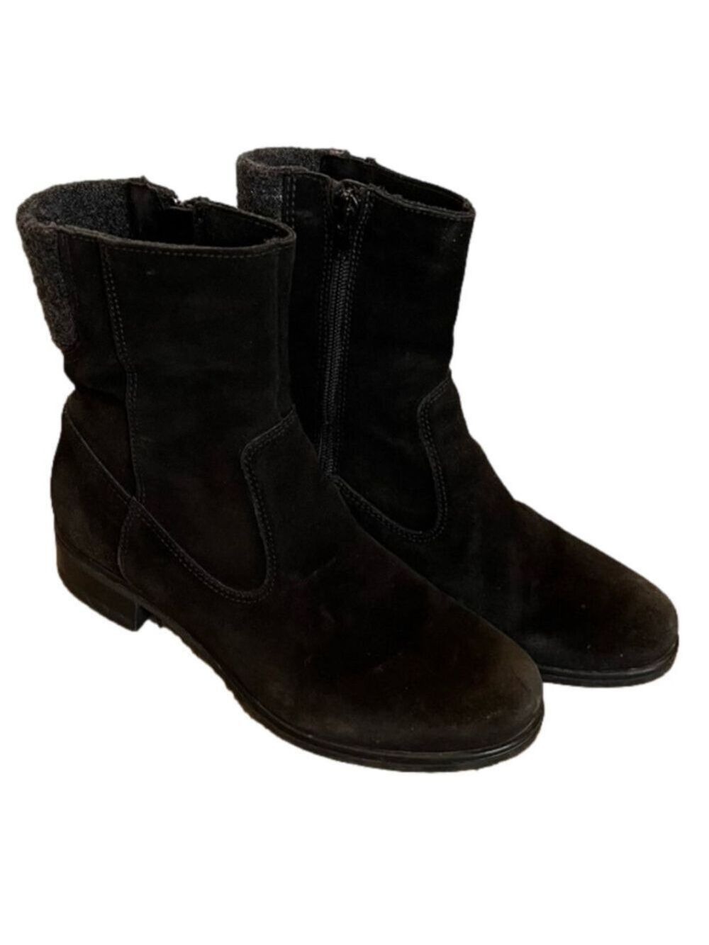 La Canadienne Black Suede Fall Winter Boot Size 6.5, Made in Canada